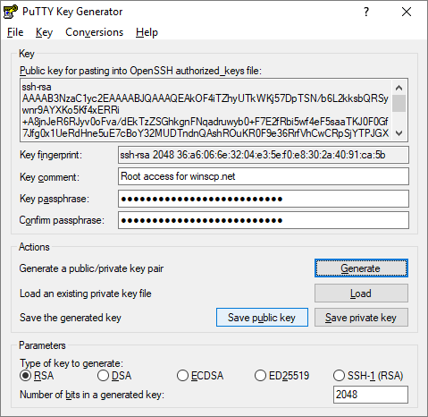 Generate a private key file format