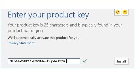 Microsoft word 2016 product key